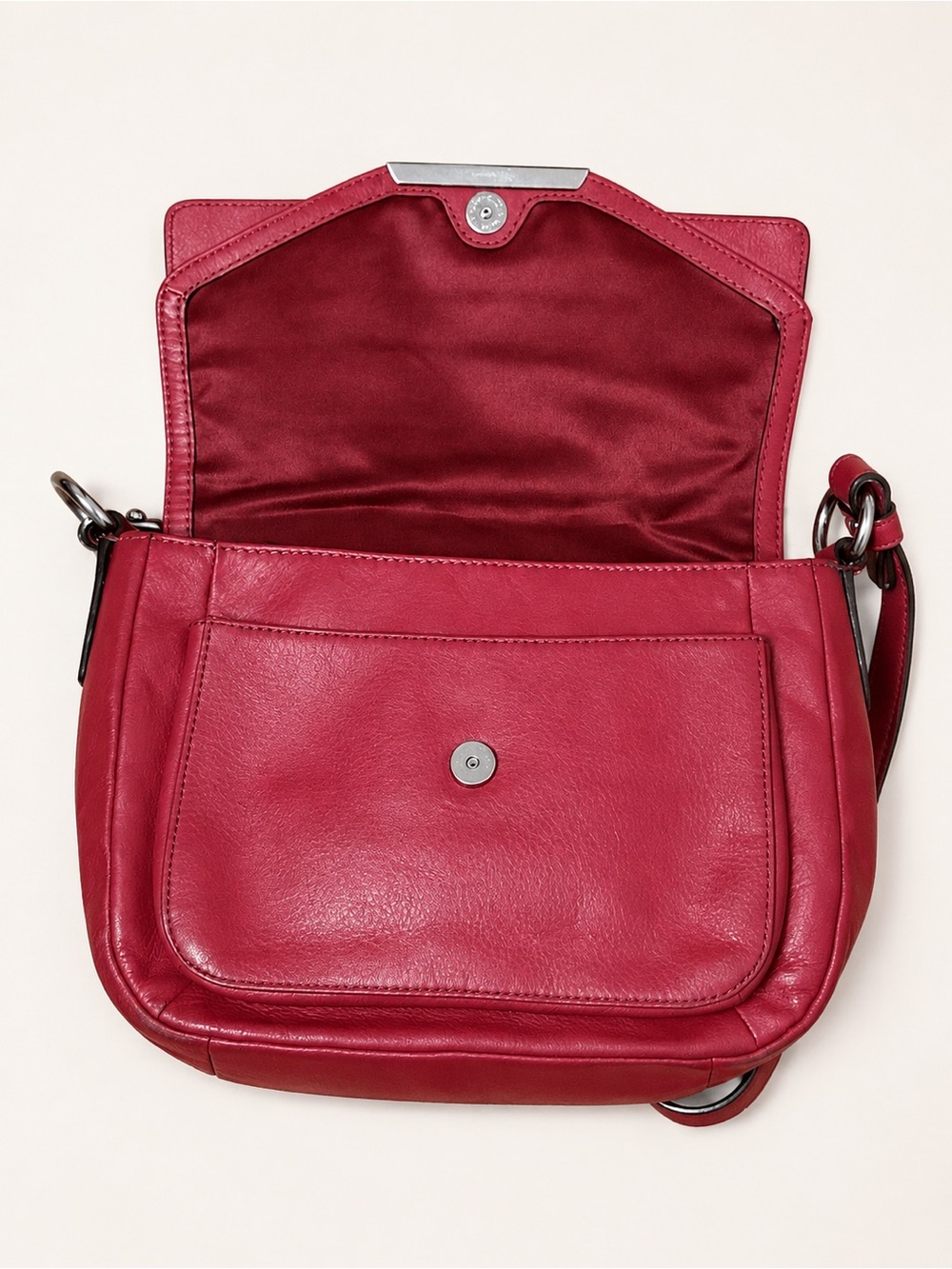 Coach Taylor Mini Flap Crossbody Bag F31844 Berry Red Leather - Picture 4 of 12